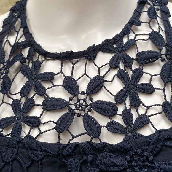 Hollister Women’s Crochet Dark Blue Lace Mini Dress. Size S - Picture 2 of 7
